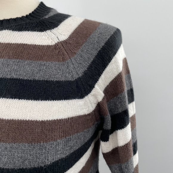 Columbia Womens Cotton Angora Wool Retro Stripe Crewneck Sweater Size Medium - Picture 4 of 9